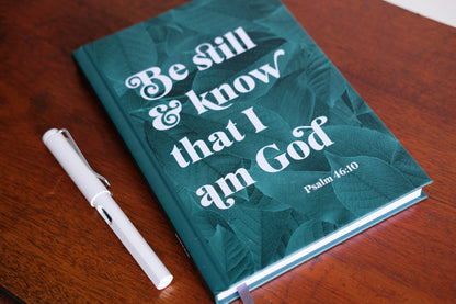 Be Still and Know Christian Notebook – Luxury A5 Hardback Journal | Psalm 46:10