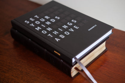 Set Your Minds On Things Above Christian Notebook – Luxury A5 Hardback Journal | Colossians 3:2