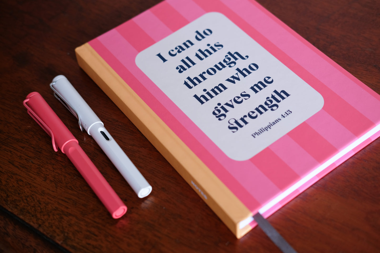 Philippians 4:13 Christian Notebook - Premium Hardback Bible Verse Journal - I Can Do All This Through Him Who Gives Me Strength