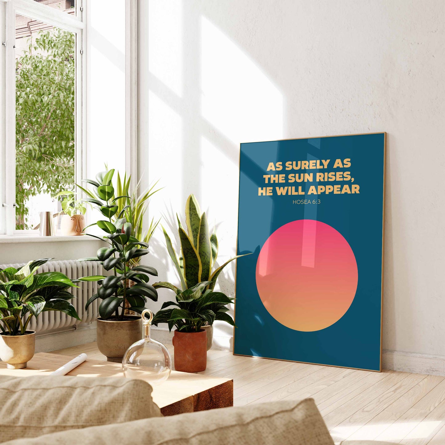 As surely as the sun rises, he will appear. Hosea 6 verse 3 poster