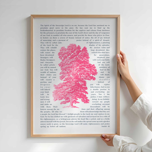 Isaiah 61 poster. Oaks of righteousness.