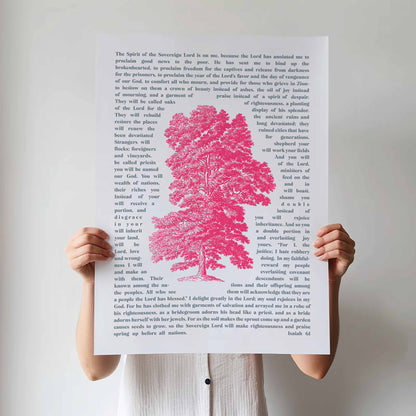 Isaiah 61 poster. Oaks of righteousness.