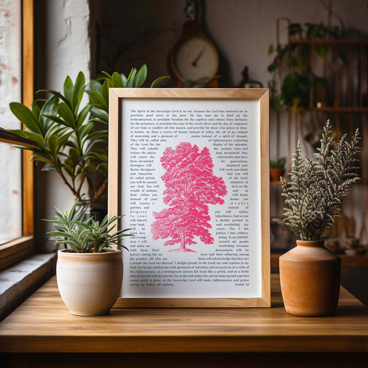 Isaiah 61 poster. Oaks of righteousness.