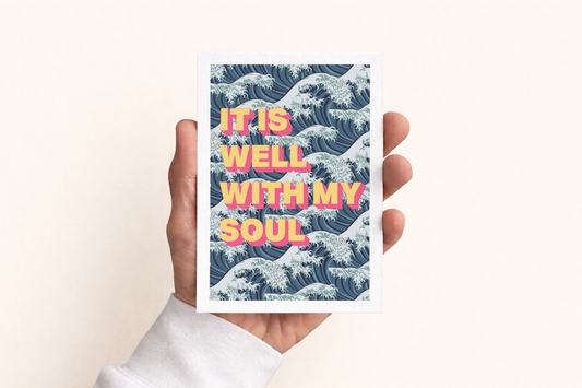 Set of Christian Postcards. 'It is well with my soul."