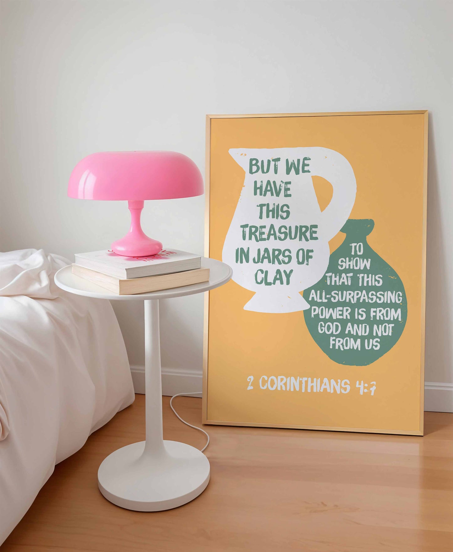 We Have This Treasure In Jars of Clay - 2 Corinthians 4 verse 7. Christian Poster.