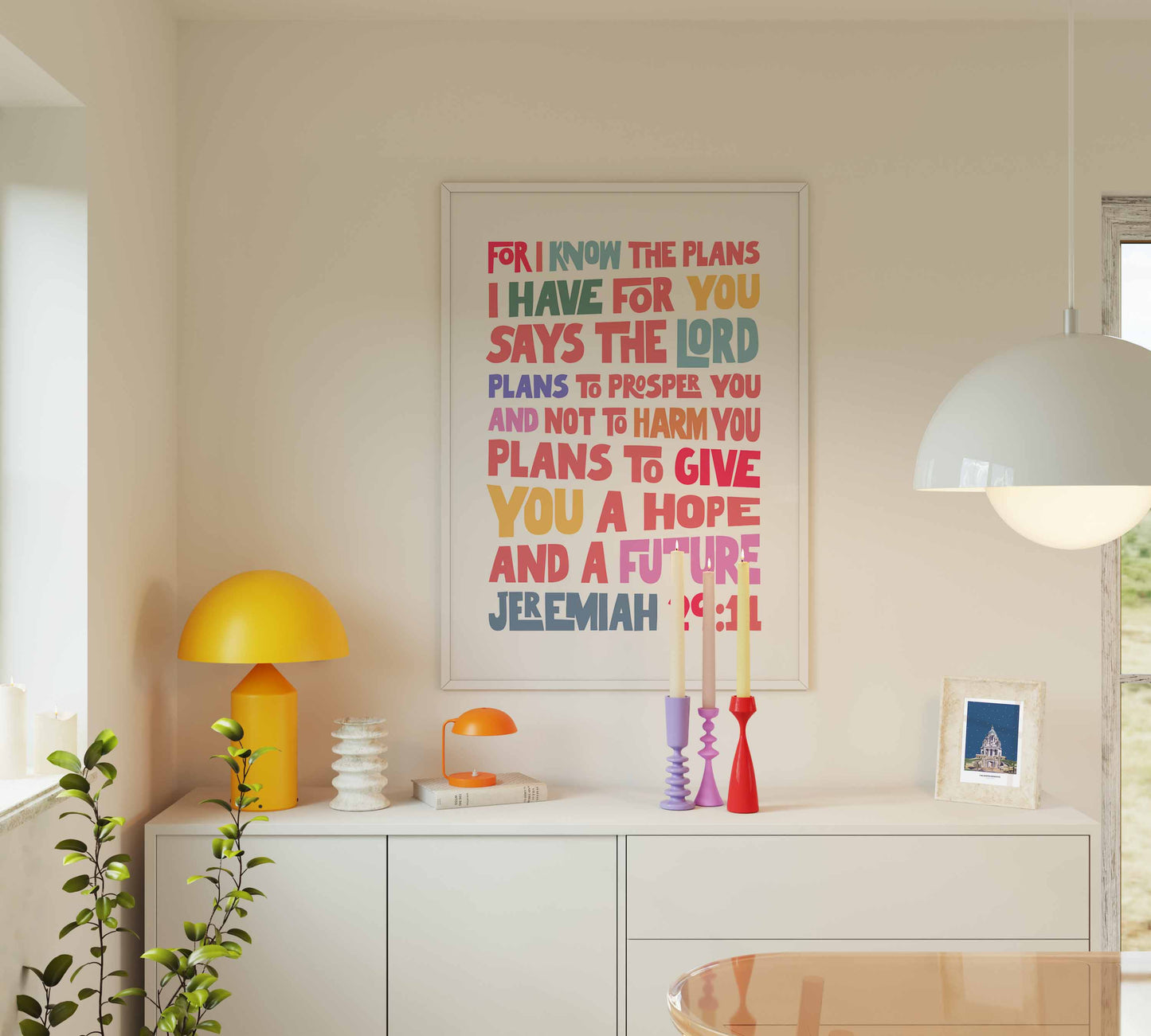 For I know the plans I have for you poster, Jeremiah 29 verse 11.