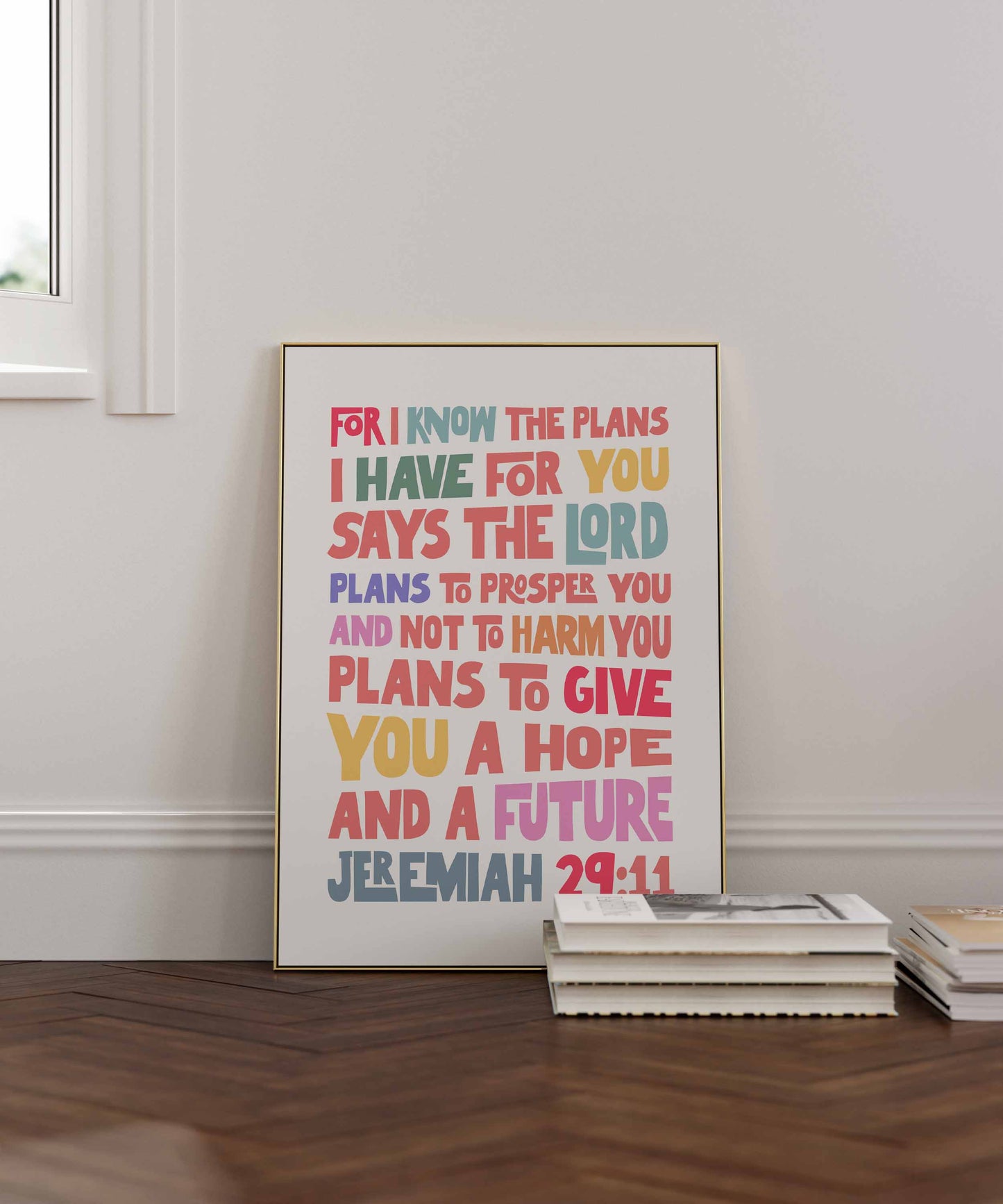 For I know the plans I have for you poster, Jeremiah 29 verse 11.