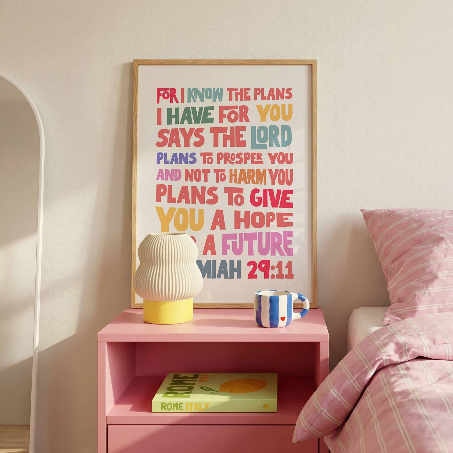 For I know the plans I have for you poster, Jeremiah 29 verse 11.