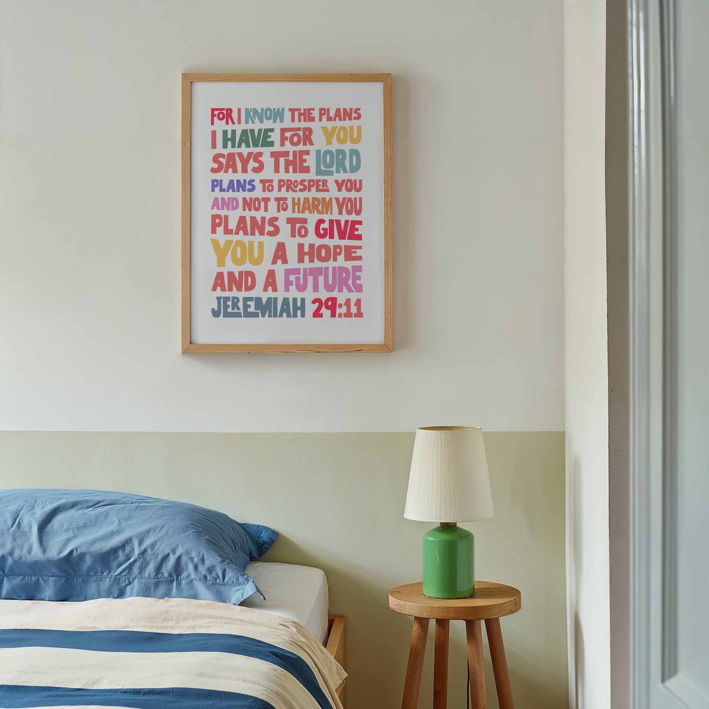 For I know the plans I have for you poster, Jeremiah 29 verse 11.