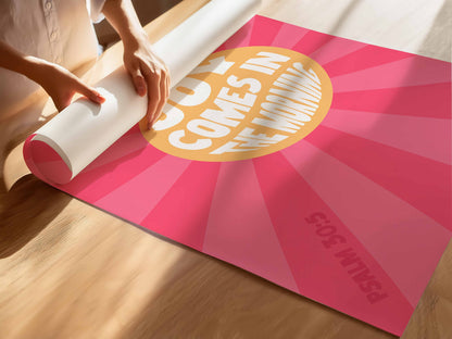 Joy comes in the morning poster. Psalm 30 verse 5