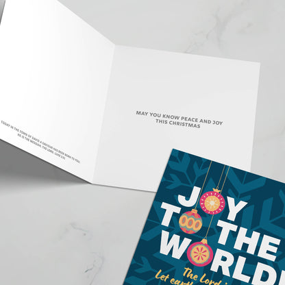 Pack of Christmas cards. Joy to the world