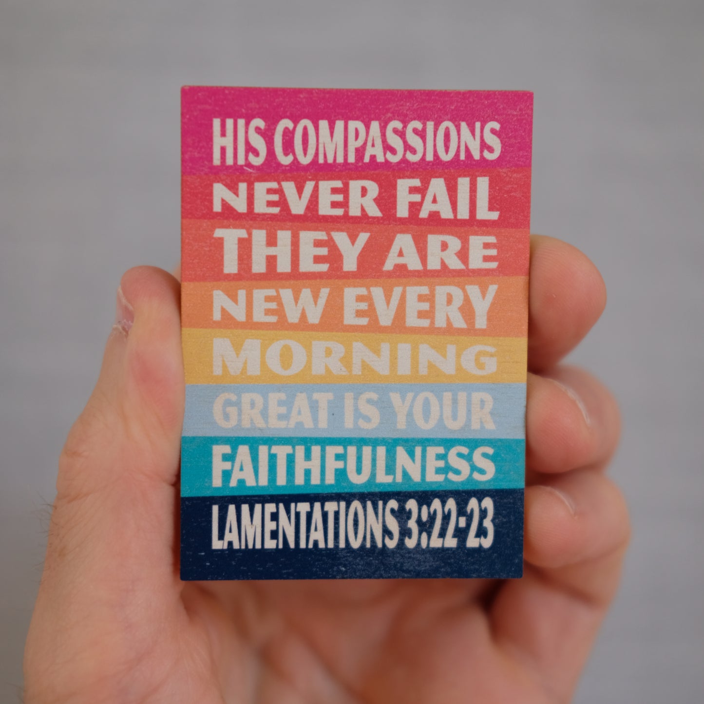 Lamentations 3 bible verse magnet