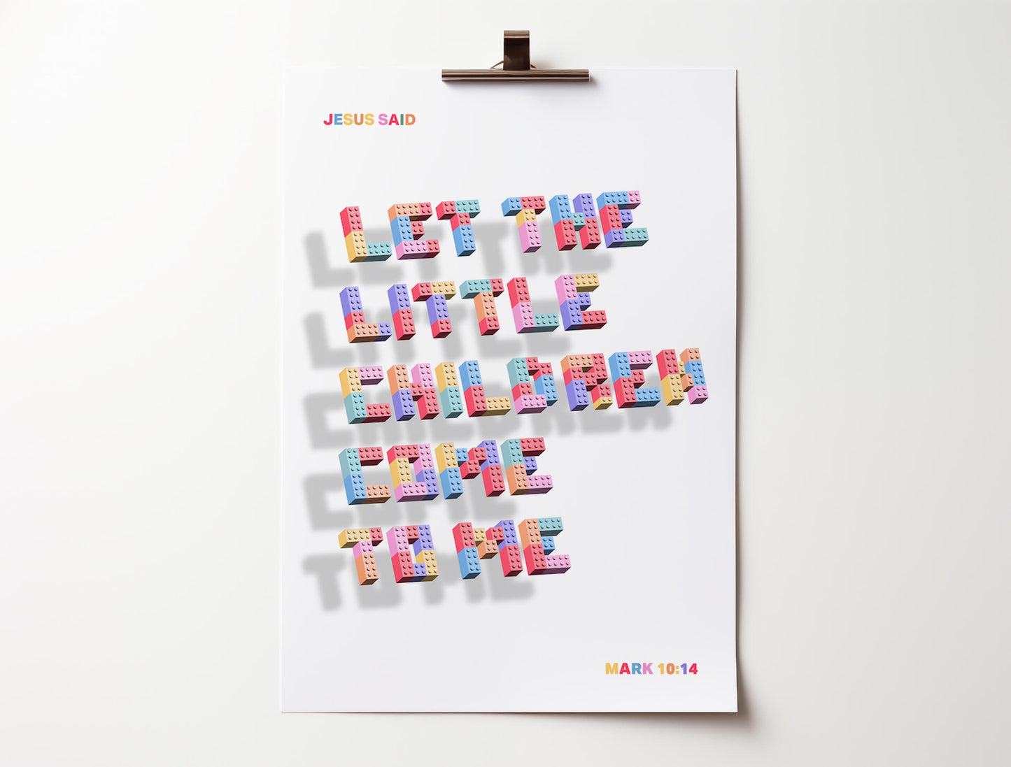 'Let the little children come to me' (Mark 10:14) poster