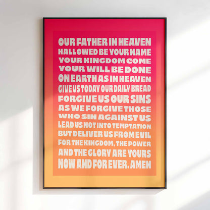 The Lord's Prayer poster.