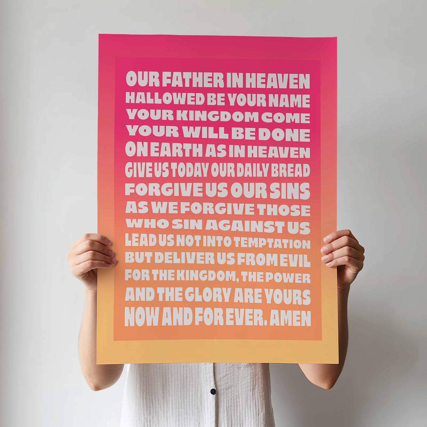The Lord's Prayer poster.
