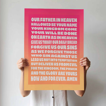 The Lord's Prayer poster.