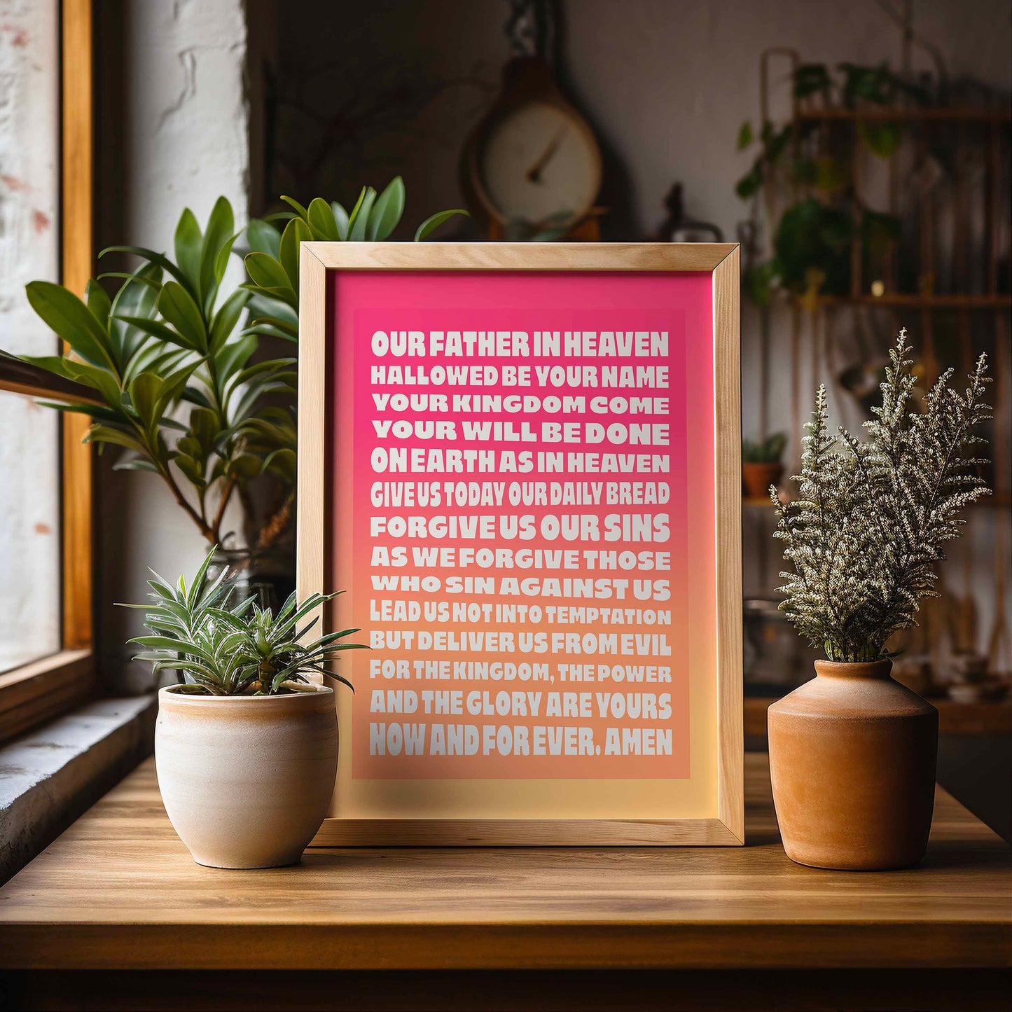 The Lord's Prayer poster.