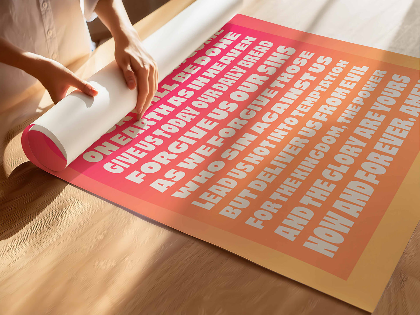 The Lord's Prayer poster.