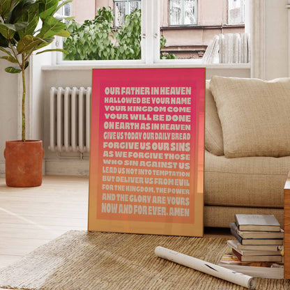 The Lord's Prayer poster.