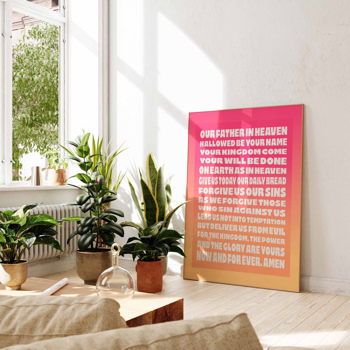 The Lord's Prayer poster.
