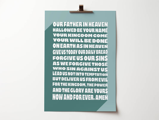 Lord's prayer poster. A3. (Surplus stock)