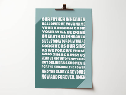 The Lord's Prayer poster.