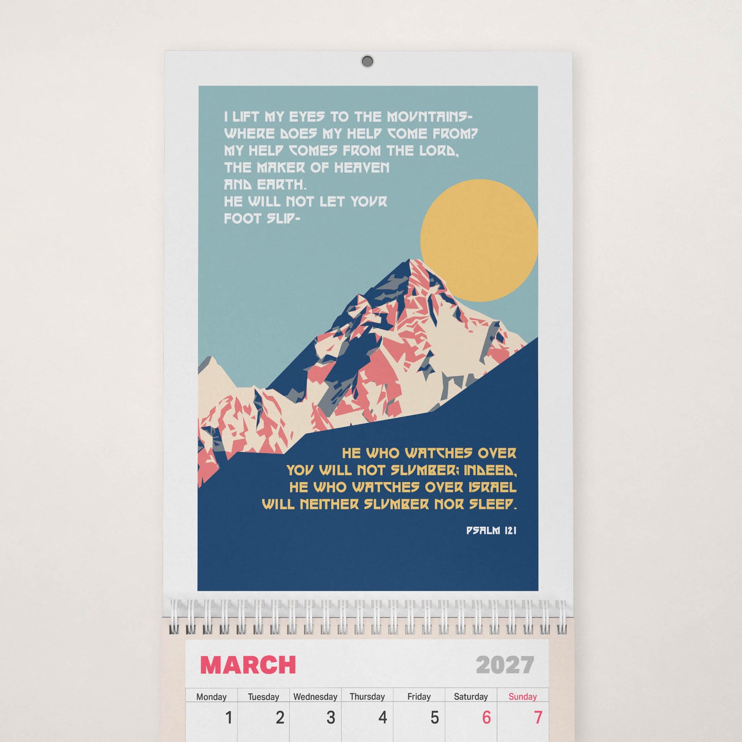 2027 Christian wall calendar