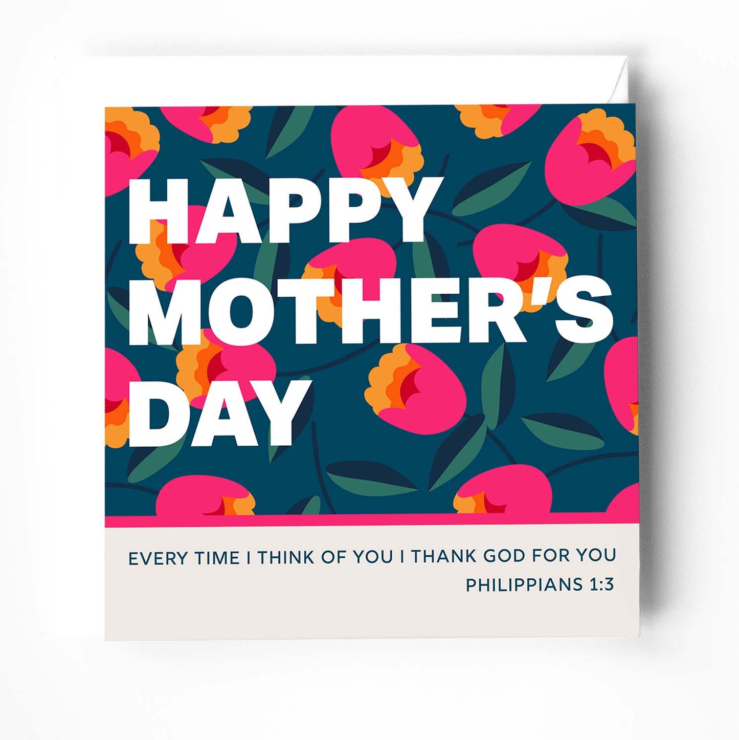 Mother's Day Christian greeting card with bible verse