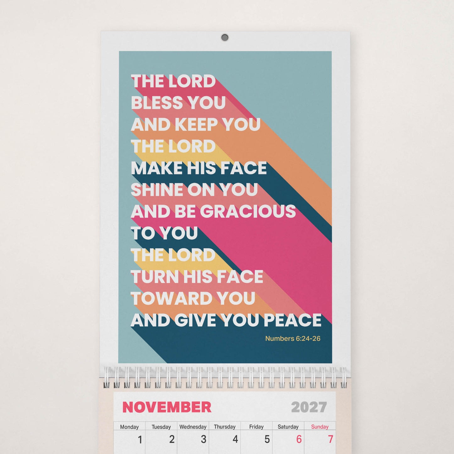 2027 Christian wall calendar