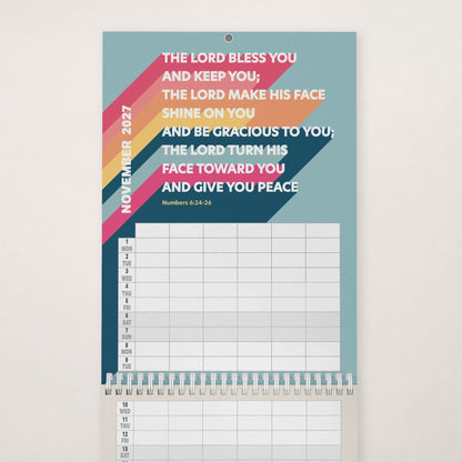 2027 six-column Christian family planner calendar