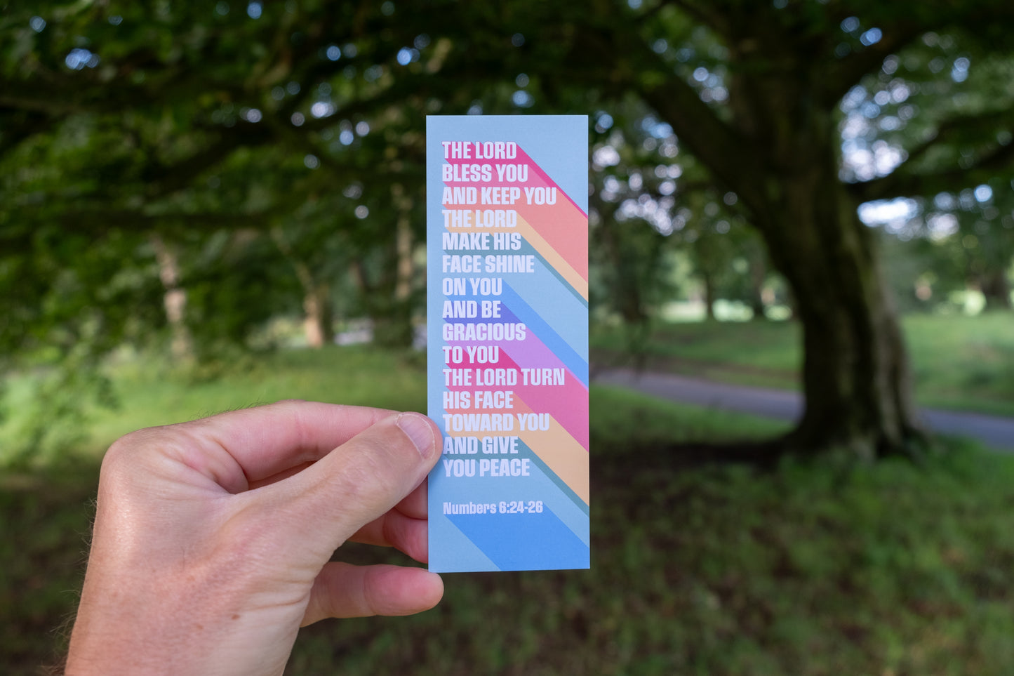 Pack of 80 Christian bookmarks. One design. 'The Lord bless you and keep you'. Numbers 6:24-26
