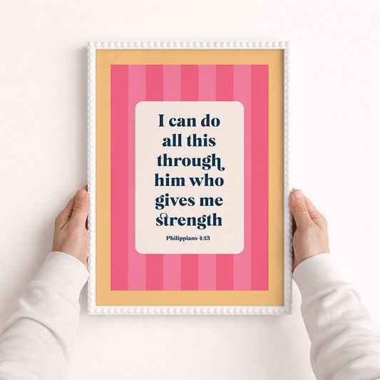 Philippians 4 v 13 A3 framed poster