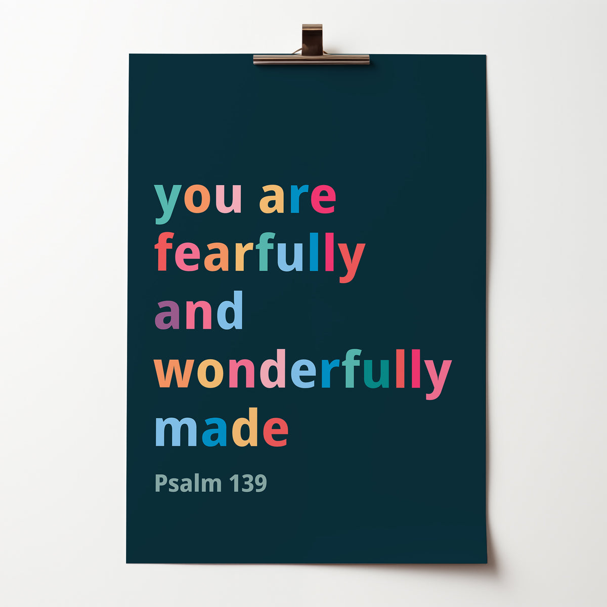 Personalised posters. Psalm 139. Fearfully and wonderfully made.