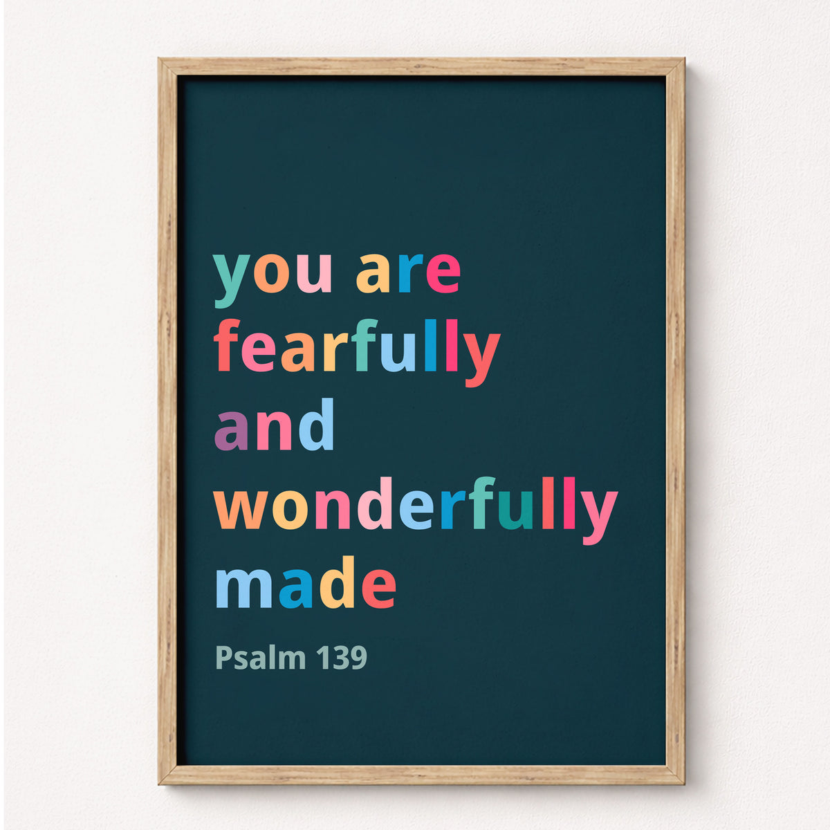 Personalised posters. Psalm 139. Fearfully and wonderfully made.