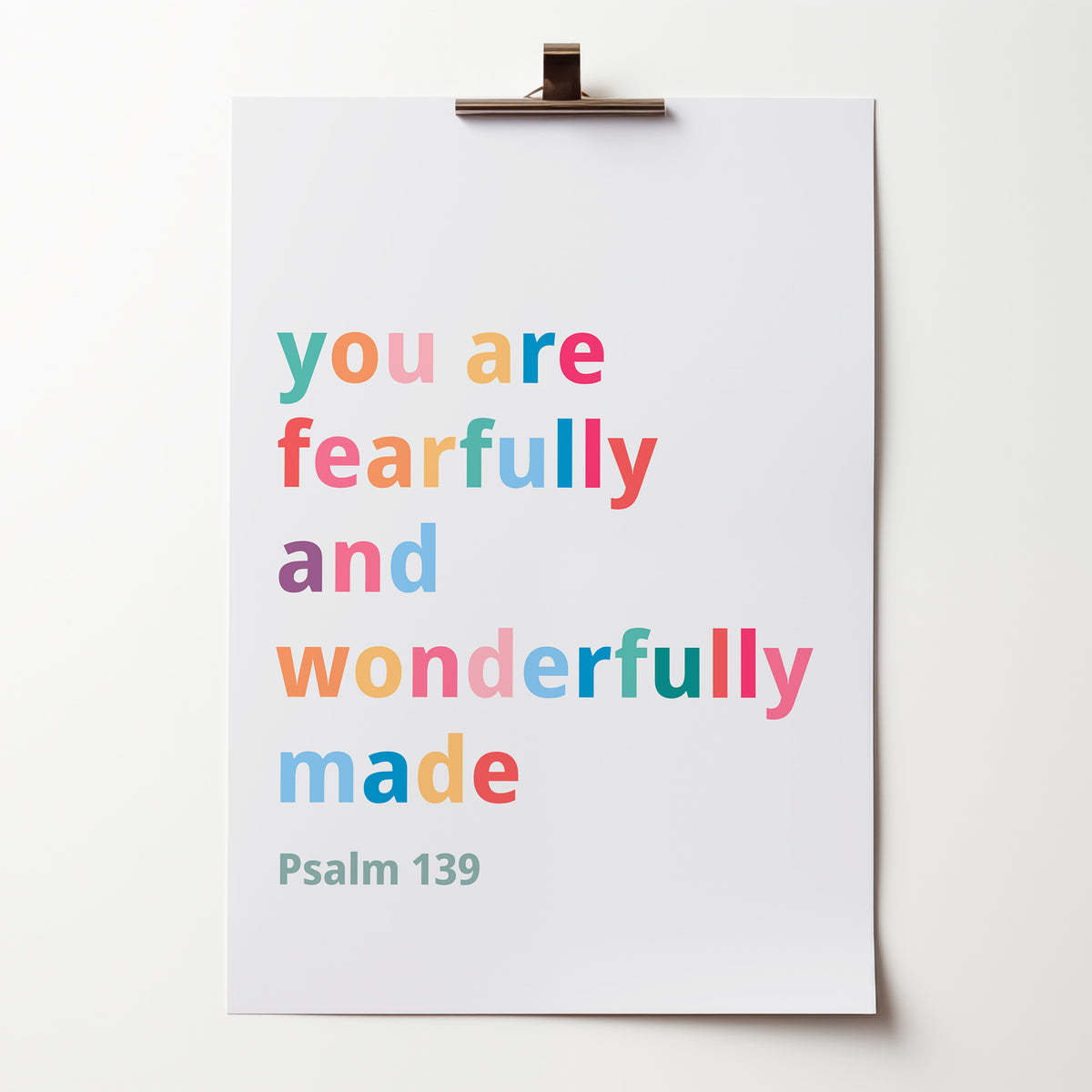 Personalised posters. Psalm 139. Fearfully and wonderfully made.