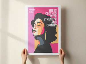 Proverbs 31 Christian poster. PINK