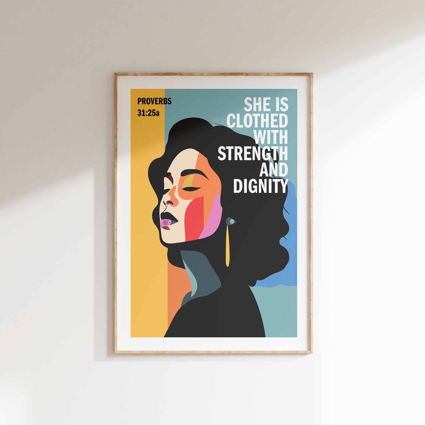 Proverbs 31 poster. She is clothed with strength and dignity.