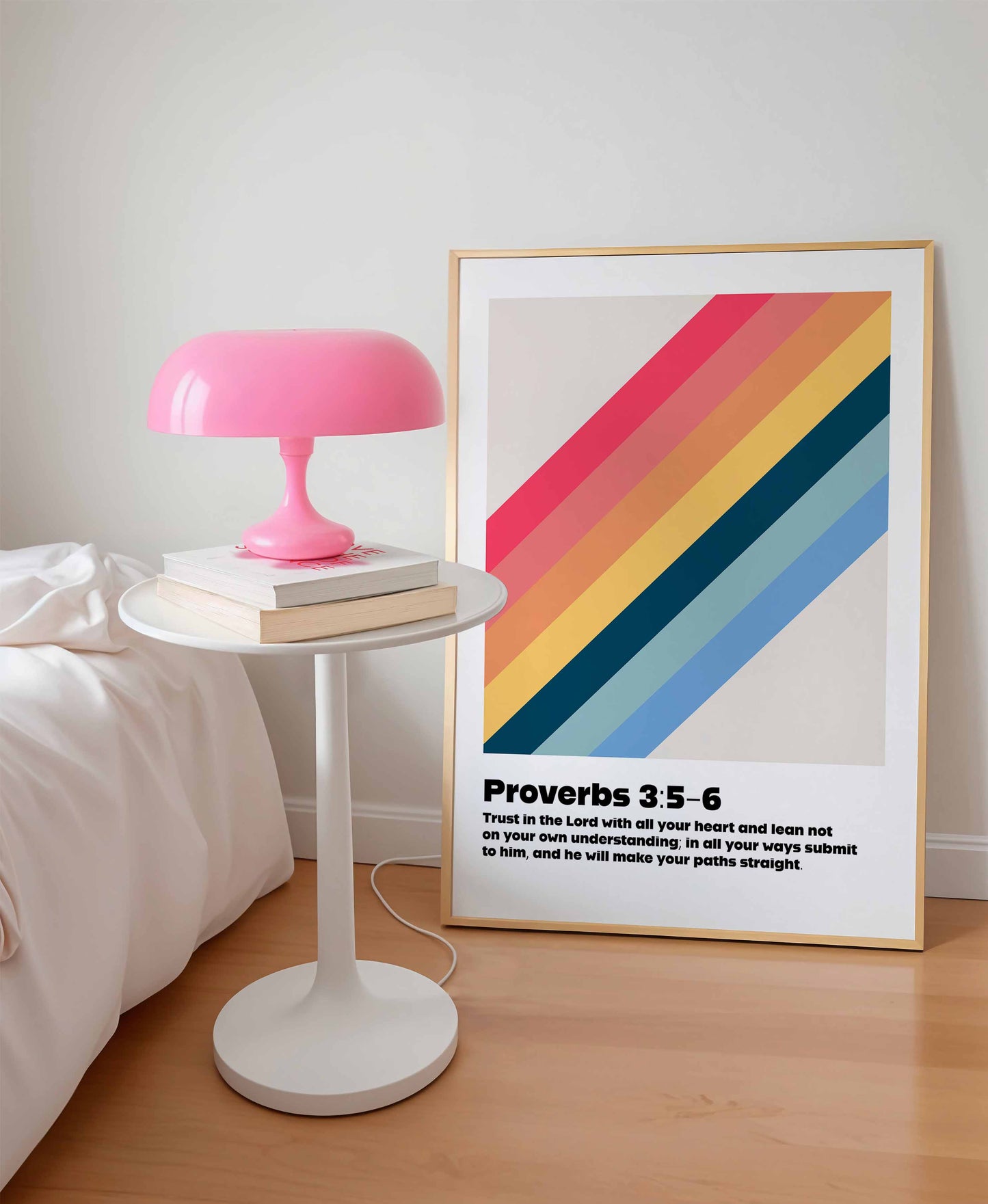 Proverbs 3 verses 5 - 6 wall art poster, bible verse print, Chrisitan wall decor, physical print, for homes, for churches