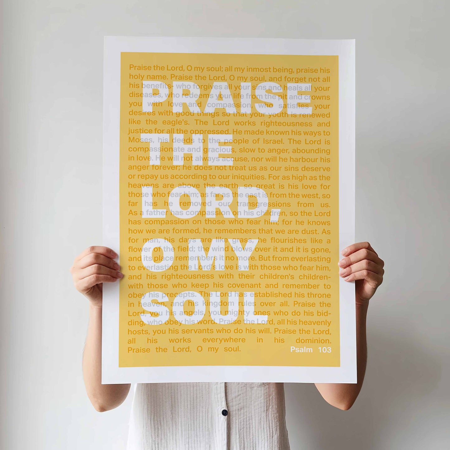 Psalm 103 poster. Praise the Lord, O my soul.