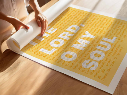 Psalm 103 poster. Praise the Lord, O my soul.