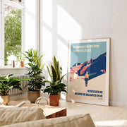 Framed wall art featuring Psalm 18:19 in a bright room with plants and a modern aesthetic.