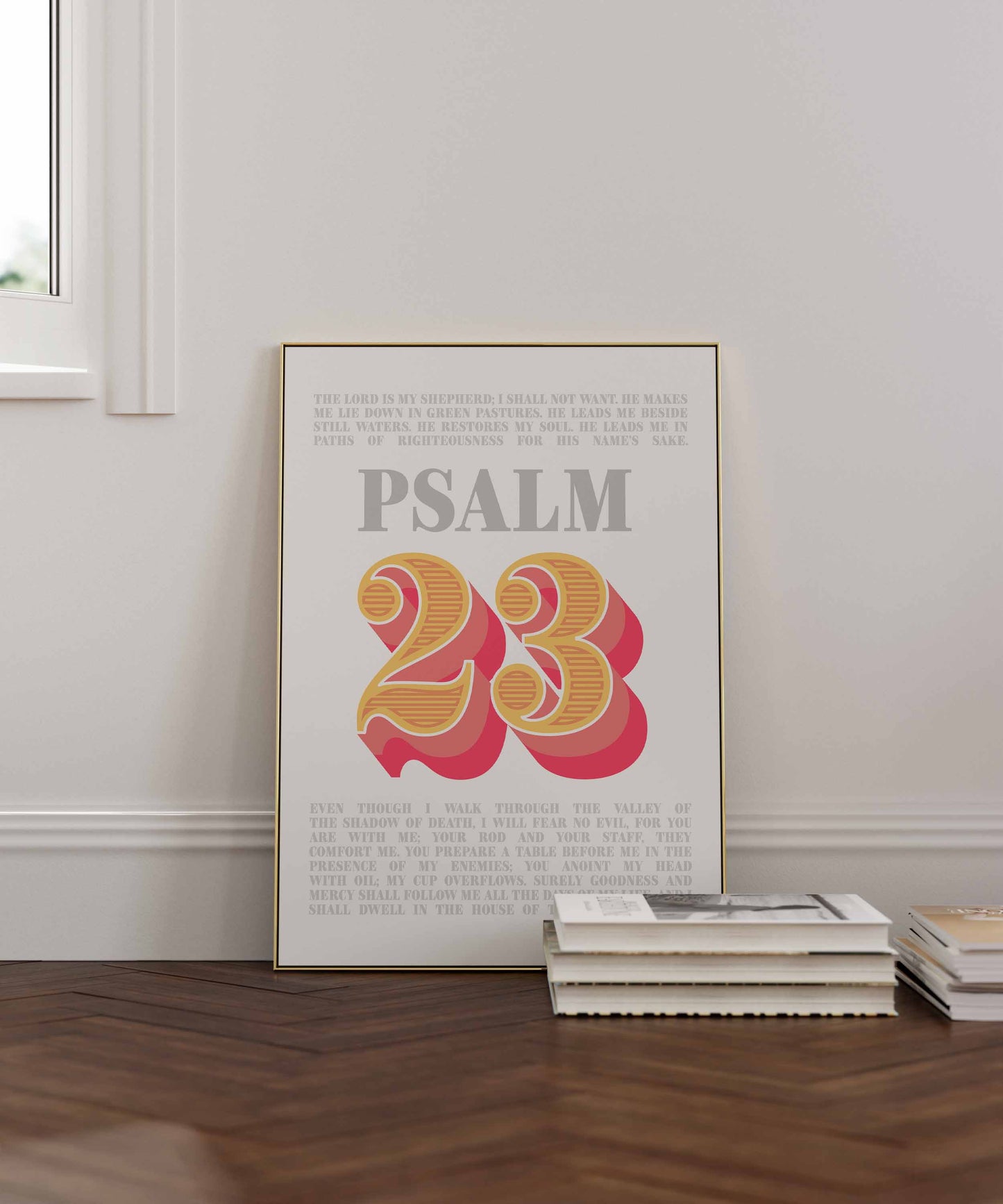 Psalm 23 poster, The lord is my shepherd.