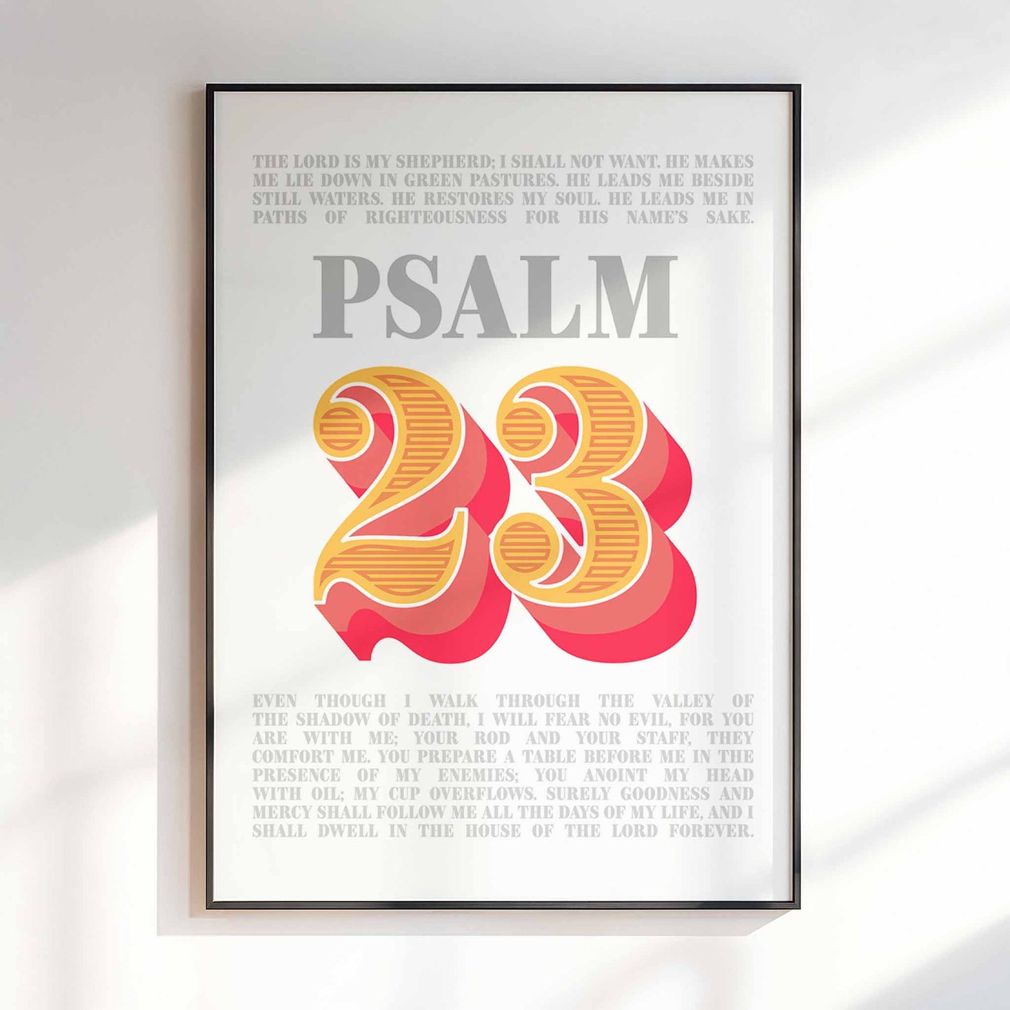 Psalm 23 poster, The lord is my shepherd.