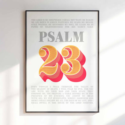 Psalm 23 poster, The lord is my shepherd.