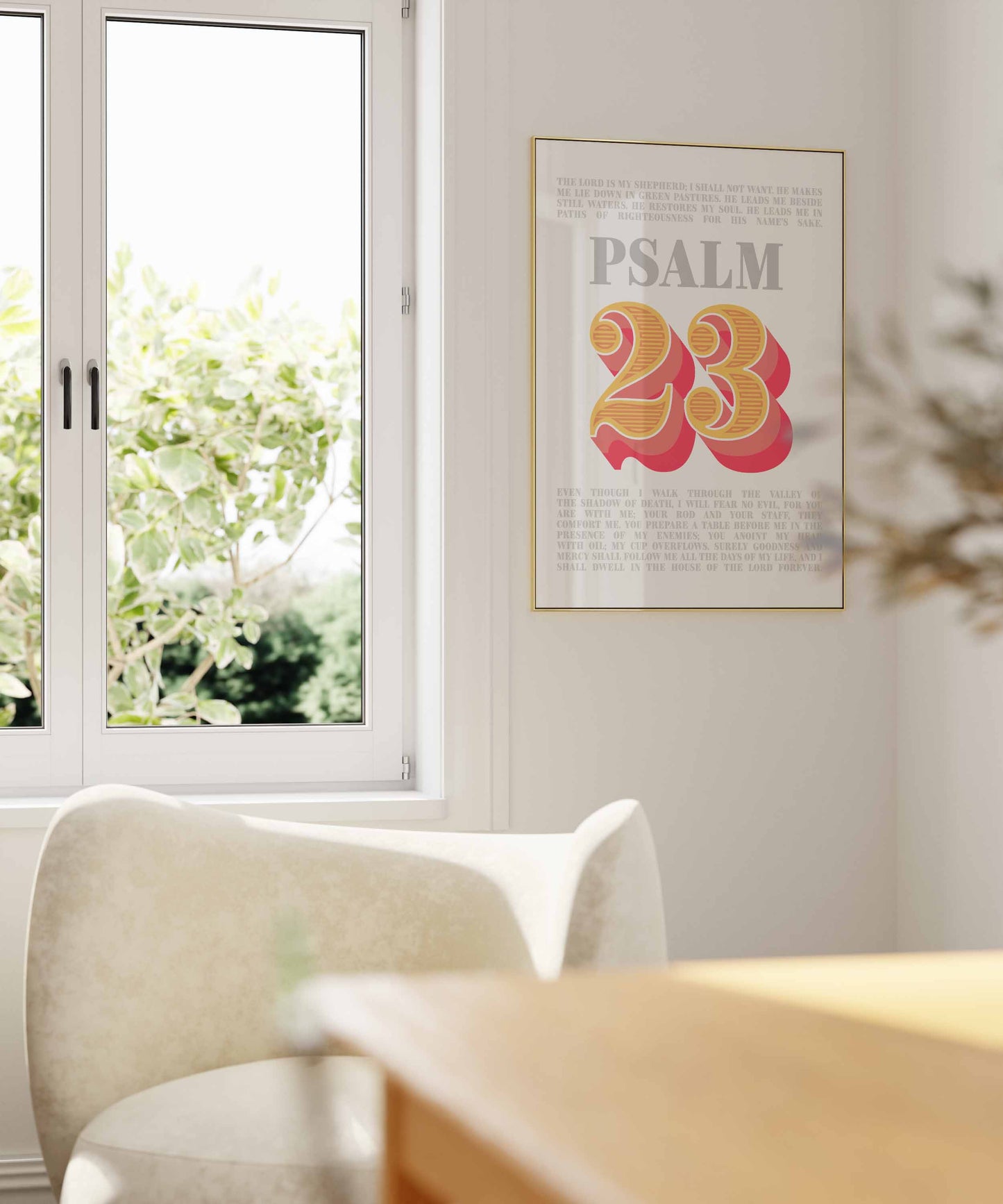 Psalm 23 poster, The lord is my shepherd.