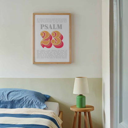 Psalm 23 poster, The lord is my shepherd.