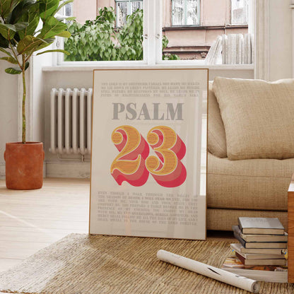 Psalm 23 poster, The lord is my shepherd.
