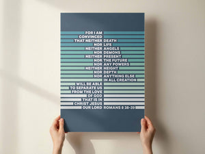 Romans 8 v 38-39 poster. green