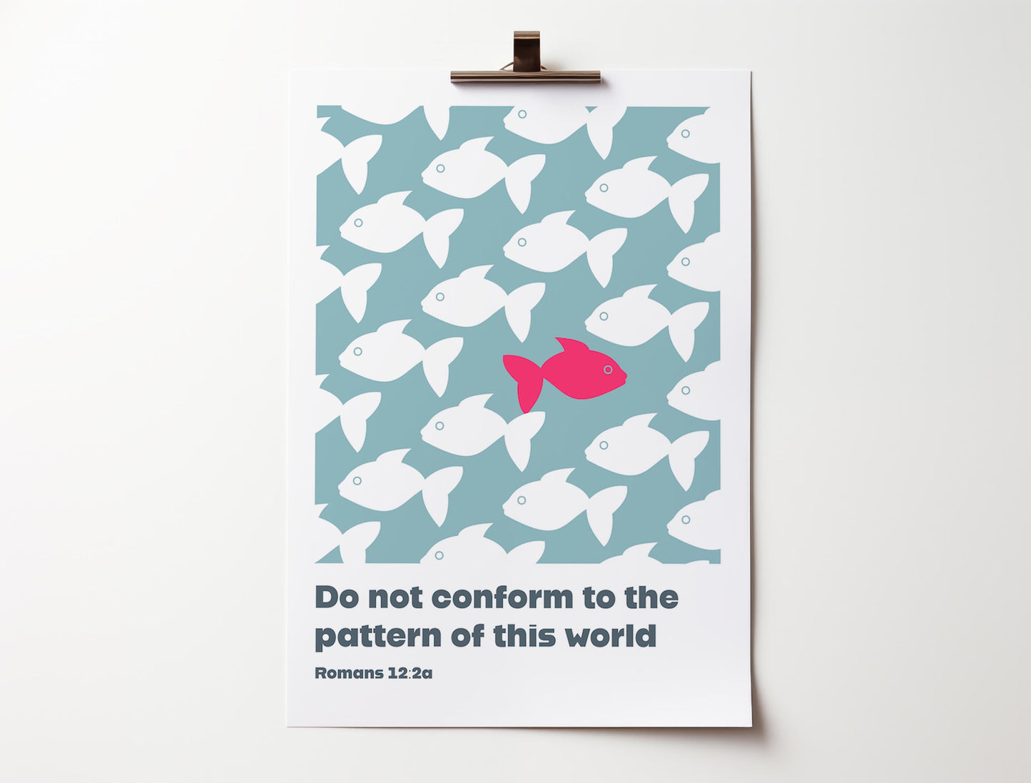 Do not conform to the pattern of this world. Romans 12 verse 2 print. Christian wall art.
