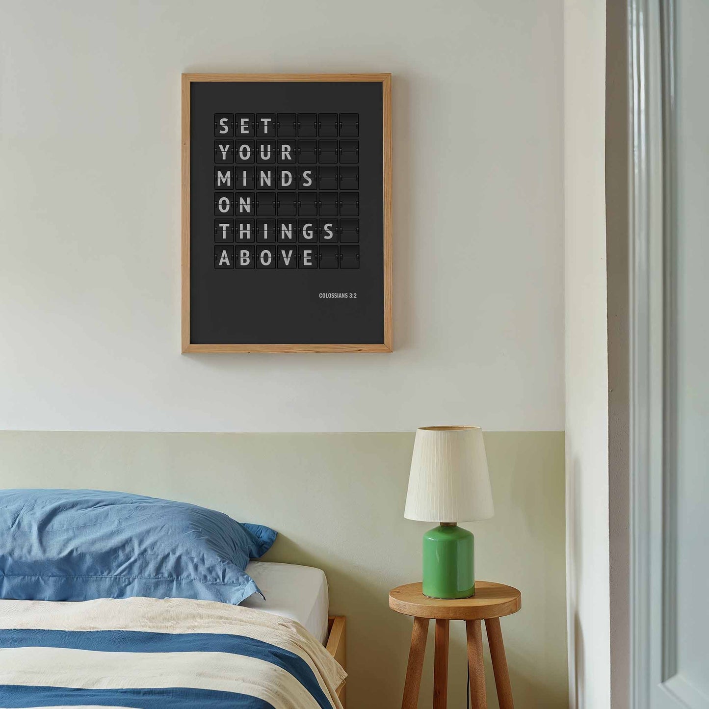 Set your minds on things above. Colossians 3 verse 2 poster